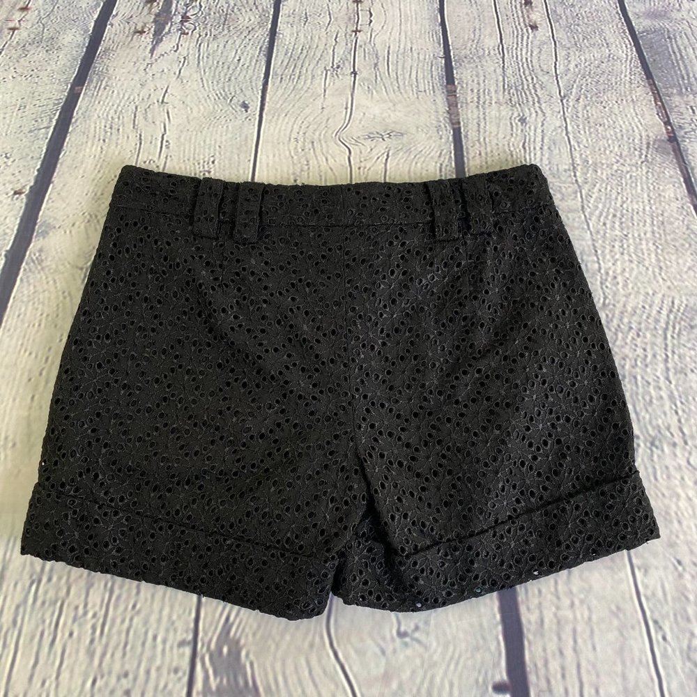 Express Design Studio Editor Eyelet Shorts Black - image 5